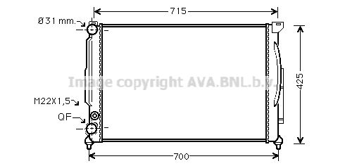 AI2108 AVA QUALITY COOLING Радиатор, охлаждение двигателя