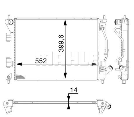 CR1976000P MAHLE Радиатор, охлаждение двигателя