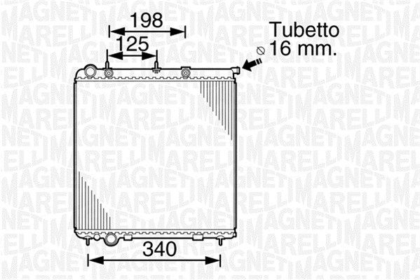 350213821000 MAGNETI MARELLI Радиатор, охлаждение двигателя