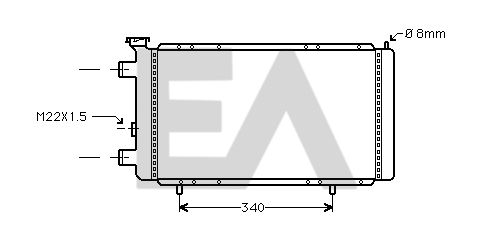 31R60012 EACLIMA Радиатор, охлаждение двигателя