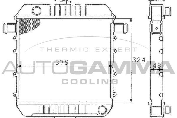 100653 AUTOGAMMA Радиатор, охлаждение двигателя