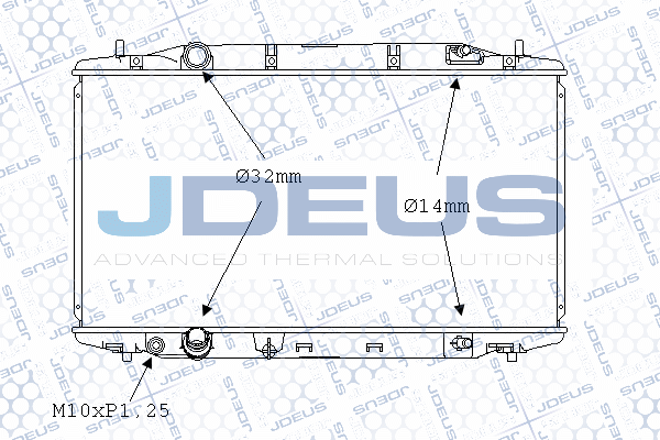 013M43 JDEUS Радиатор, охлаждение двигателя