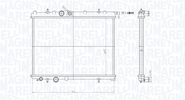 350213180500 MAGNETI MARELLI Радиатор, охлаждение двигателя