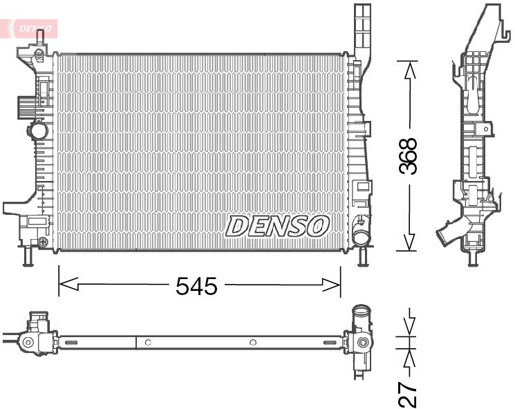 DRM10029 DENSO Радиатор, охлаждение двигателя