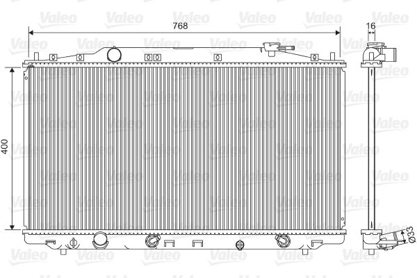 701551 VALEO Радиатор, охлаждение двигателя