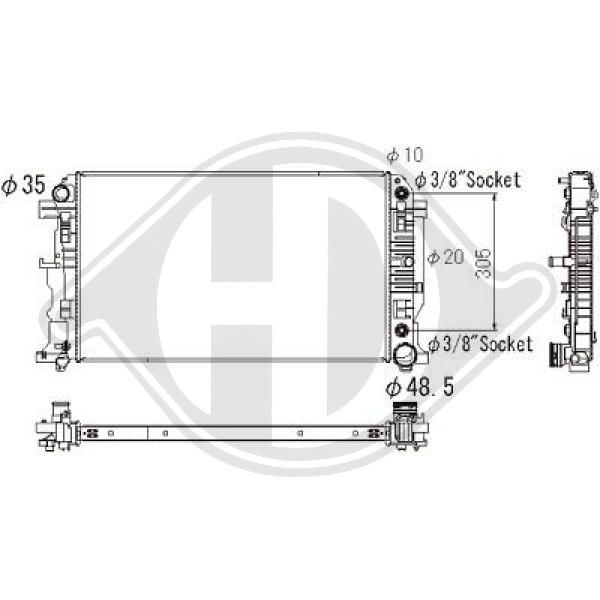 DCM3908 DIEDERICHS Радиатор, охлаждение двигателя