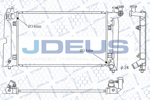 M0280090 JDEUS Радиатор, охлаждение двигателя