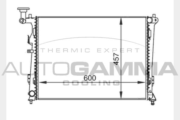 104272 AUTOGAMMA Радиатор, охлаждение двигателя