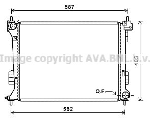 HY2302 AVA QUALITY COOLING Радиатор, охлаждение двигателя