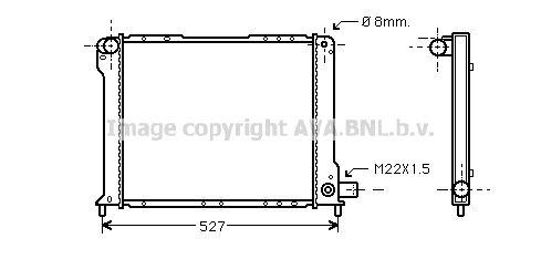 FT2131 AVA QUALITY COOLING Радиатор, охлаждение двигателя