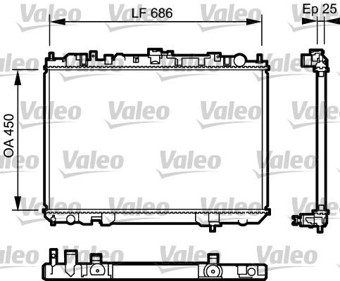 735081 VALEO Радиатор, охлаждение двигателя