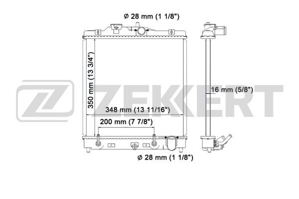 MK1320 ZEKKERT Радиатор, охлаждение двигателя