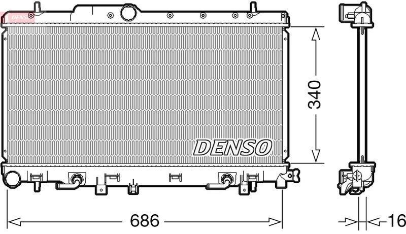 DRM36018 DENSO Радиатор, охлаждение двигателя