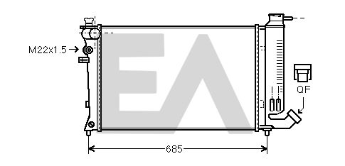 31R55078 EACLIMA Радиатор, охлаждение двигателя