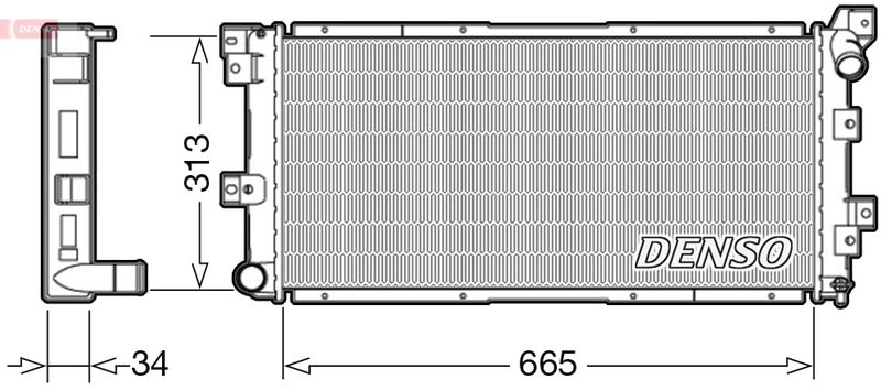 DRM06002 DENSO Радиатор, охлаждение двигателя