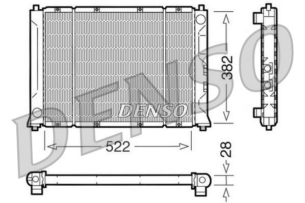 DRM24005 DENSO Радиатор, охлаждение двигателя