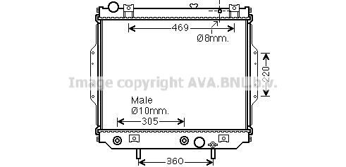 JE2071 AVA QUALITY COOLING Радиатор, охлаждение двигателя