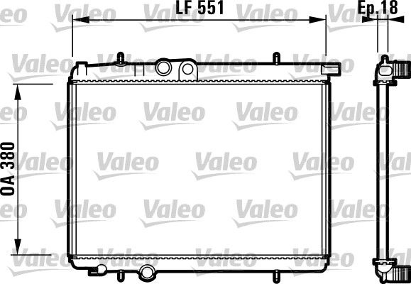 732886 VALEO Радиатор, охлаждение двигателя