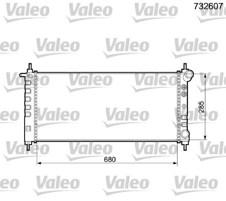 732607 VALEO Радиатор, охлаждение двигателя