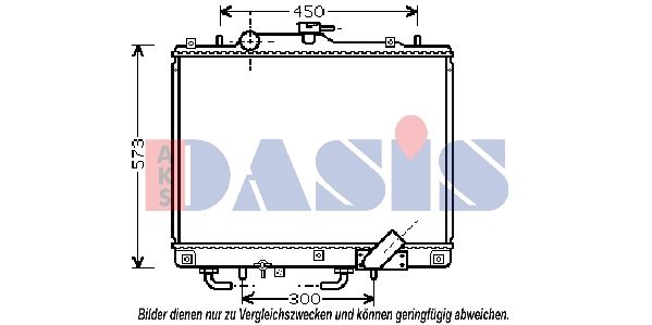 140012N AKS DASIS Радиатор, охлаждение двигателя