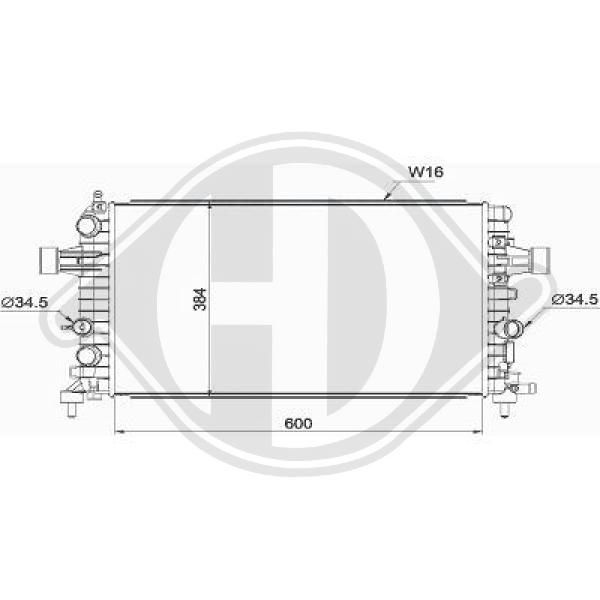 DCM2700 DIEDERICHS Радиатор, охлаждение двигателя