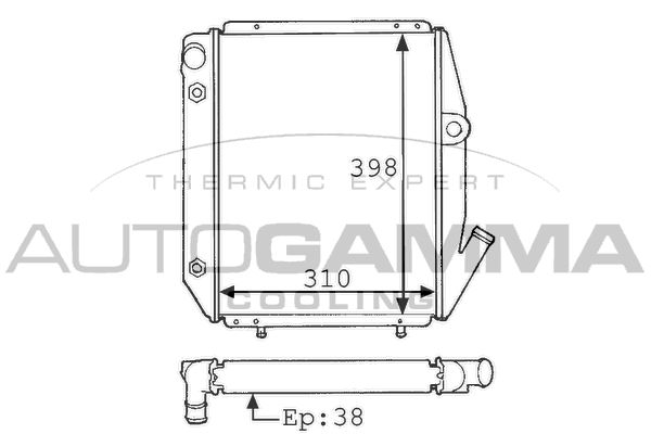 100827 AUTOGAMMA Радиатор, охлаждение двигателя