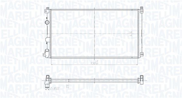 350213209500 MAGNETI MARELLI Радиатор, охлаждение двигателя