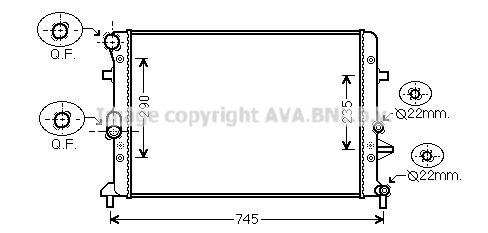 VNA2289 AVA QUALITY COOLING Радиатор, охлаждение двигателя