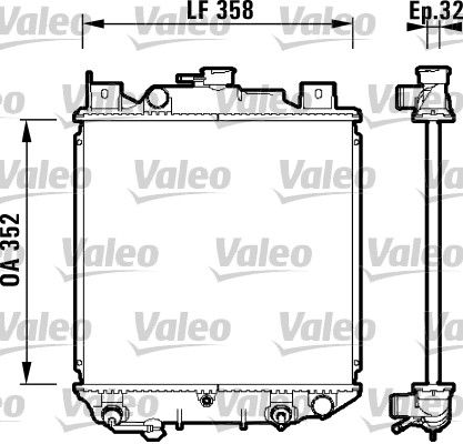 734203 VALEO Радиатор, охлаждение двигателя