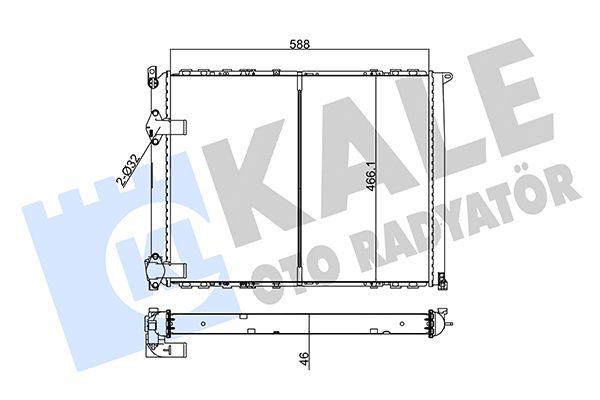 162000 KALE OTO RADYATÖR Радиатор, охлаждение двигателя