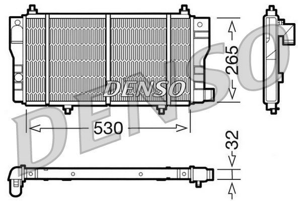 DRM07002 DENSO Радиатор, охлаждение двигателя