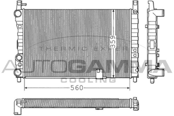 100298 AUTOGAMMA Радиатор, охлаждение двигателя