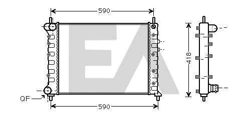 31R40016 EACLIMA Радиатор, охлаждение двигателя