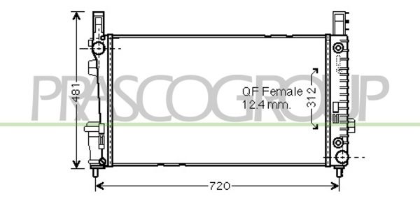 ME324R003 PRASCO Радиатор, охлаждение двигателя