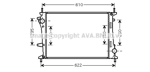 FT2329 AVA QUALITY COOLING Радиатор, охлаждение двигателя