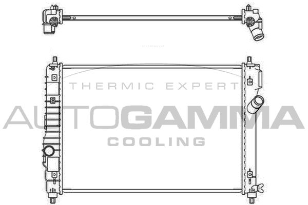 107480 AUTOGAMMA Радиатор, охлаждение двигателя