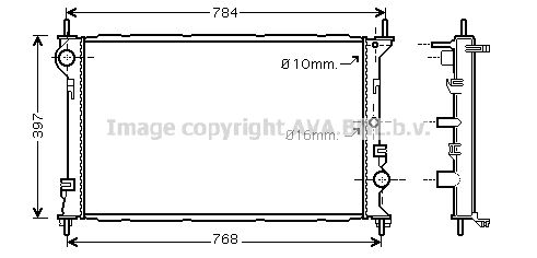 FD2382 AVA QUALITY COOLING Радиатор, охлаждение двигателя