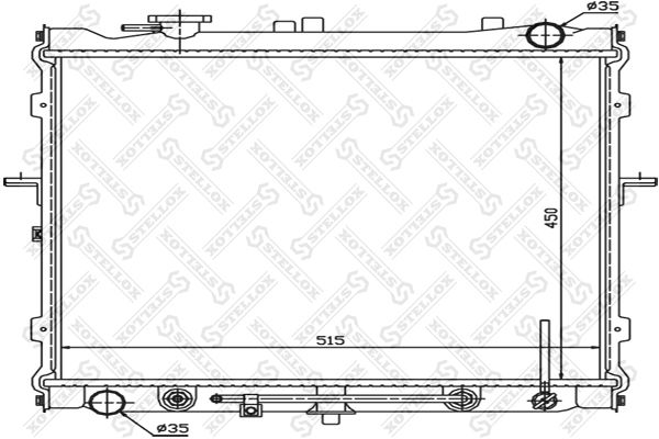 1025390SX STELLOX Радиатор, охлаждение двигателя