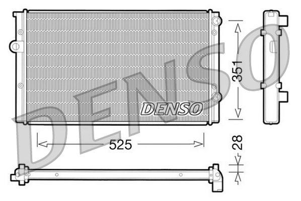 DRM32028 DENSO Радиатор, охлаждение двигателя