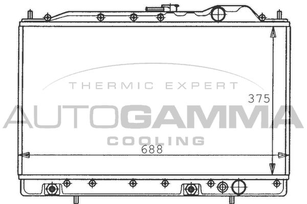 100586 AUTOGAMMA Радиатор, охлаждение двигателя