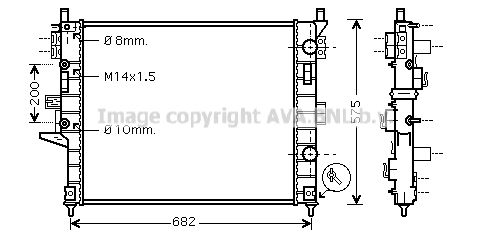 MSA2331 AVA QUALITY COOLING Радиатор, охлаждение двигателя