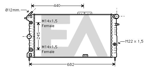 31R54153 EACLIMA Радиатор, охлаждение двигателя