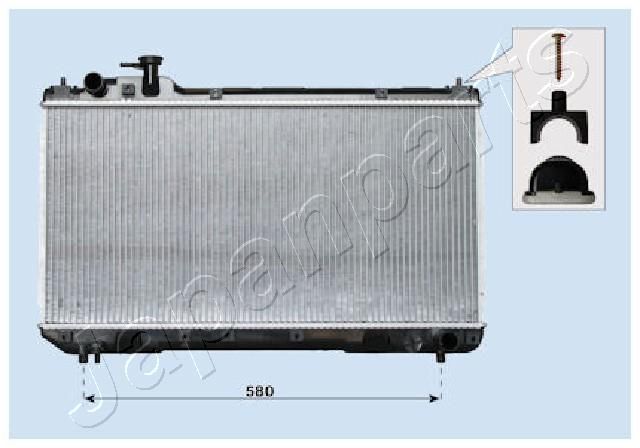 RDA153096 JAPANPARTS Радиатор, охлаждение двигателя