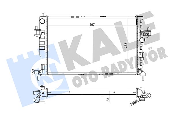 372700 KALE OTO RADYATÖR Радиатор, охлаждение двигателя