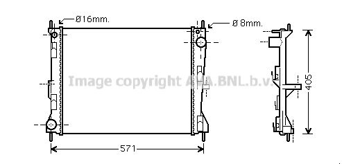 DNA2235 AVA QUALITY COOLING Радиатор, охлаждение двигателя