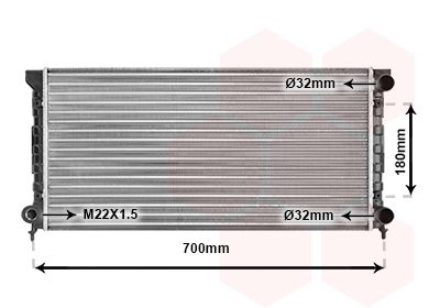 58002072 VAN WEZEL Радиатор, охлаждение двигателя