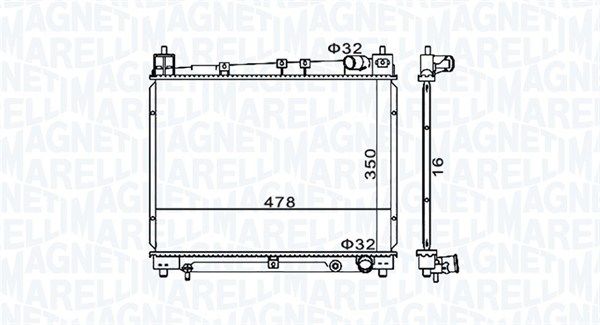 350213152900 MAGNETI MARELLI Радиатор, охлаждение двигателя