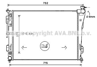 HY2423 AVA QUALITY COOLING Радиатор, охлаждение двигателя