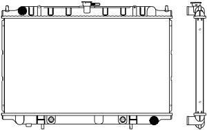 33411001 SAKURA Automotive Радиатор, охлаждение двигателя