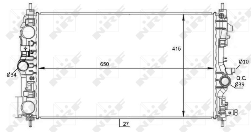 59076 NRF Радиатор, охлаждение двигателя